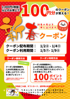 新春クーポンキャンペーン